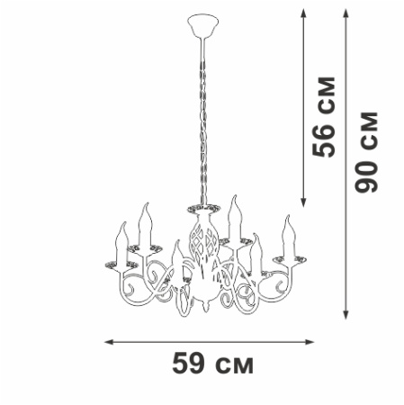 Подвесная люстра Vitaluce V1104-7/6
