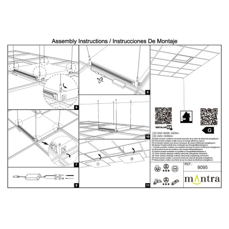 Встраиваемый светильник Mantra Blue Sky 9095