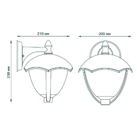 Уличный настенный светильник Gauss Aura GD028