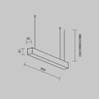 Линейный подвесной светильник Maytoni Technical LL312026
