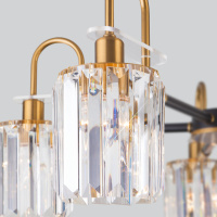 Люстра на штанге Eurosvet 70090/8 черный Smart a045145