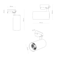 Трековый однофазный светильник Denkirs Solid Koper DK6454-BK