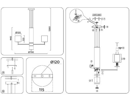 Подвесная люстра Ambrella Light High Light LH56013
