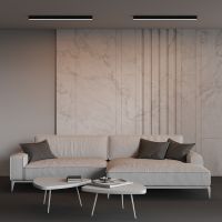 Линейный накладной светильник Maytoni Technical 3000K 50x50 (Черный, 1 м) LL311027