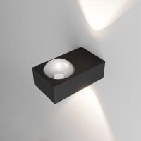 Уличный настенный светильник Elektrostandard Lenses черный 35191/W 4690389216428 a070458