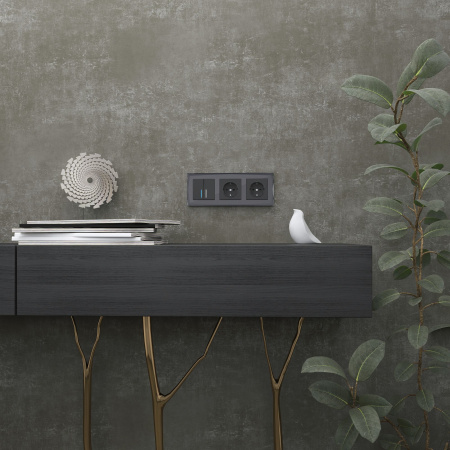 Рамка Diamant на 3 поста черный WL08-Frame-03 Werkel