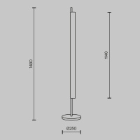 Торшер Maytoni Loom MOD258FL-L15BS3K
