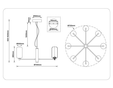 Подвесная люстра Ambrella Light High Light Modern LH11109