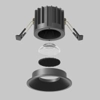 Встраиваемый светильник Maytoni Round DL058-12W-DTW-B