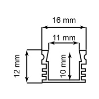 Профиль алюминиевый накладной Feron CAB261 10266