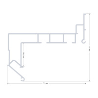 Алюминиевый профиль для натяжного потолка Apeyron 08-59