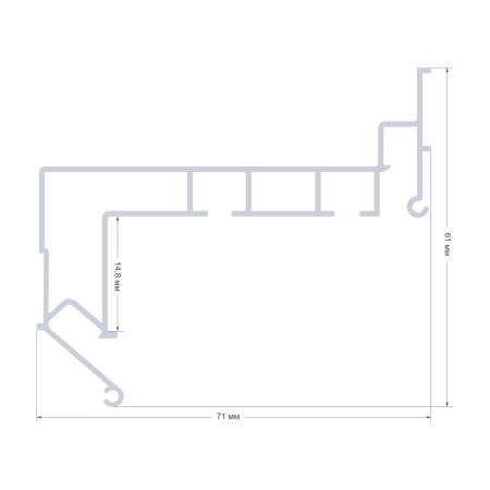 Алюминиевый профиль для натяжного потолка Apeyron 08-59