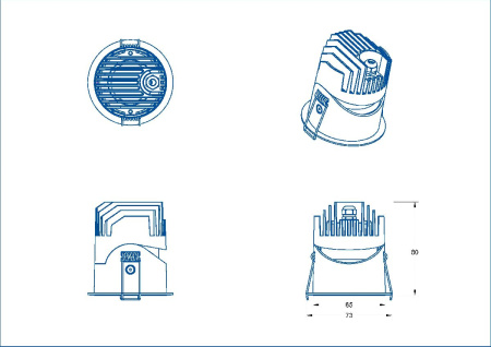 Встраиваемый светильник Fiberli 1005E65 12130601