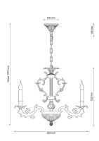 Подвесная люстра Lucia Tucci Firenze 1780.15.3 Antique Gold