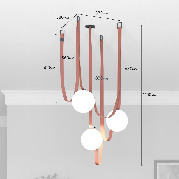 Комплект ременной трековой системы Denkirs Belty Set DK55SET12-01-BR