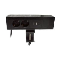 Блок розеток LE4 (2 секции 2 USB + 1 type-C беспроводная зарядка) Mebax 00-00002876