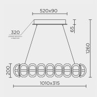 Подвесная люстра Modelux ML.2520.1050 GD