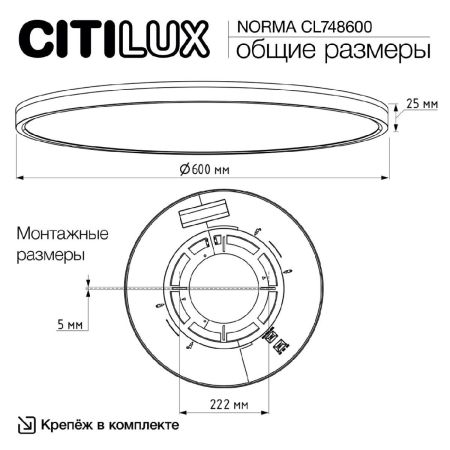 Потолочный светильник Citilux Norma CL748600