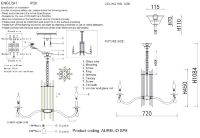 Подвесная люстра Crystal Lux AURELIO SP8 GOLD+CHROME/TRANSPARENT