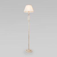 Торшер Eurosvet 10073/1 белый с золотом/прозрачный хрусталь Strotskis