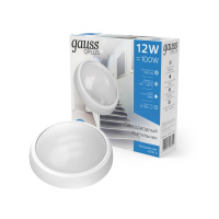 Светодиодный светильник Gauss 141411312 влагозащищенный IP65 12W 6500K