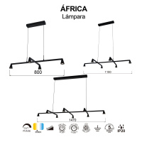 Подвесная люстра Mantra Africa 9410