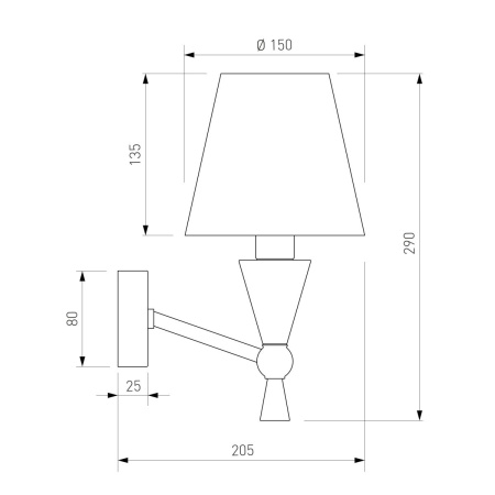 Бра Eurosvet Teja 103014 латунь a072039