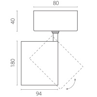 Накладной светильник 20-55G с адаптером Lightstar Canno Pro C4407SO
