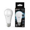 Лампа светодиодная диммируемая Gauss E27 12W 4100K груша матовая 102502212-S