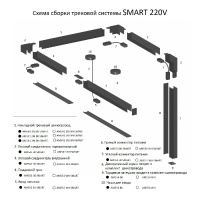 Шинопровод накладной AM Group AM541 3M WH SMART