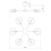 Потолочный светильник Eurosvet Gallo 70121/6 белый a052338