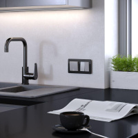 Рамка на 2 поста Acrylic черный W0022708 Werkel