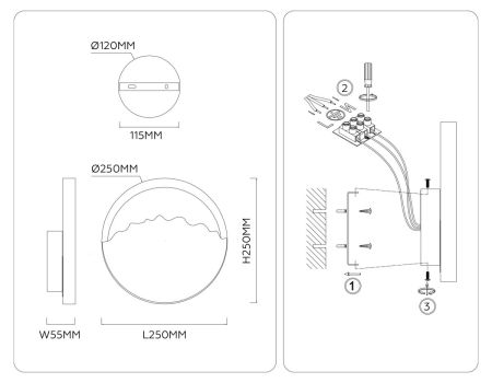 Настенный светильник Ambrella Light High Light Ceramo Modern LH53606