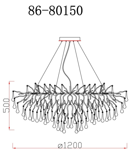 Подвесная люстра Garda Decor 86-80150