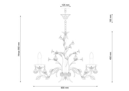 Подвесная люстра Lucia Tucci Fiori Di Rose 1770.6