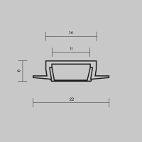 Алюминиевый профиль встраиваемый с накладным фланцем Maytoni Led Strip ALM-004-B-2M 632010