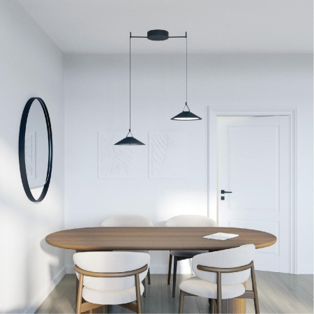 Трековый однофазный светильник Denkirs Belty Flow DK5565-BK