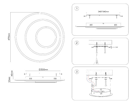 Потолочный светильник Ambrella Light Original FA7707