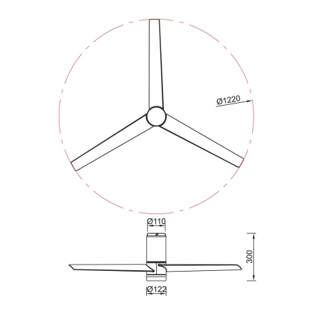Люстра-вентилятор Mantra Up Down 9062