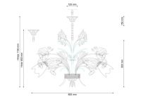 Подвесная люстра Lucia Tucci Fiori Di Rose 1760.8