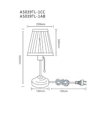 Настольная лампа Arte Lamp Marriot A5039TL-1AB