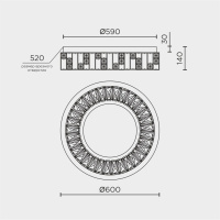 Потолочный светильник Modelux ML.2400.600 GD
