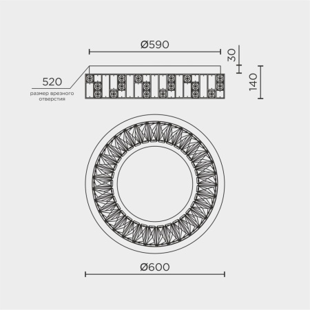 Потолочный светильник Modelux ML.2400.600 GD