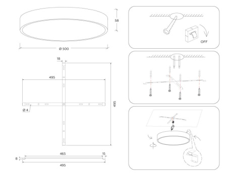 Потолочный светильник Ambrella Light Air Alum FV5533