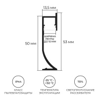 Алюминиевый профиль (комплект) Apeyron 08-66-Ч