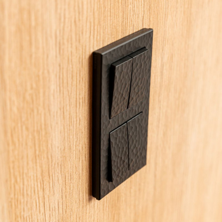 Выключатель Werkel Hammer двухклавишный черный W1220008