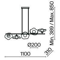 Люстра на штанге Maytoni Miracle MOD207PL-05BS