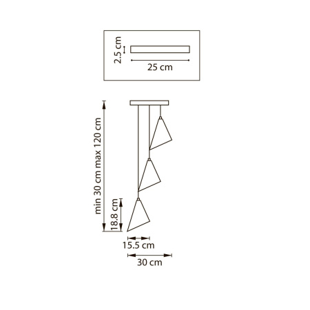 Подвесная люстра Lightstar Cone GW 757036