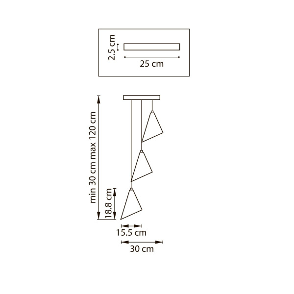 Подвесная люстра Lightstar Cone GW 757036