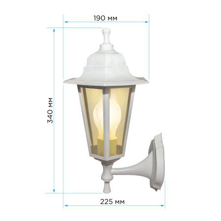 Уличный настенный светильник Apeyron Леда 11-99БЕЛ